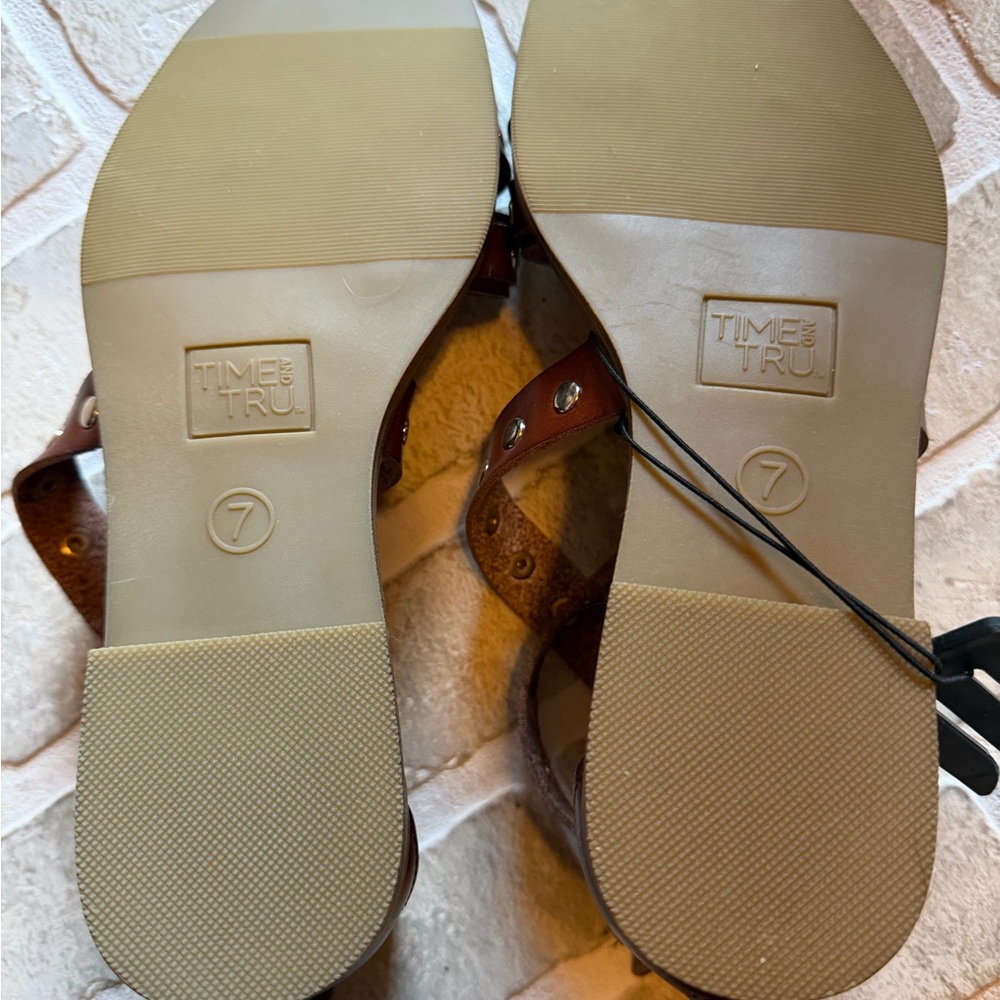 Time and Tru Brown Studded Sandals - Picture 6 of 6